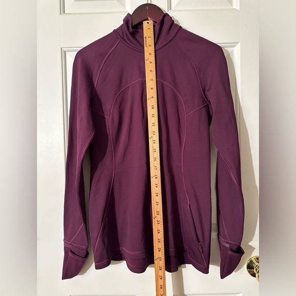 Lululemon RETRO 10 Deep Merlot Quarter 1/4 Zip Ruched Back Convertible Mittens - Picture 11 of 12